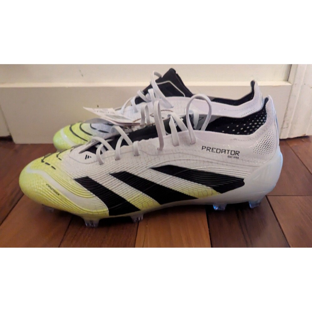 Adidas Predator 25 Elite FG Men's Size 7 Soccer Cleats White/Yellow